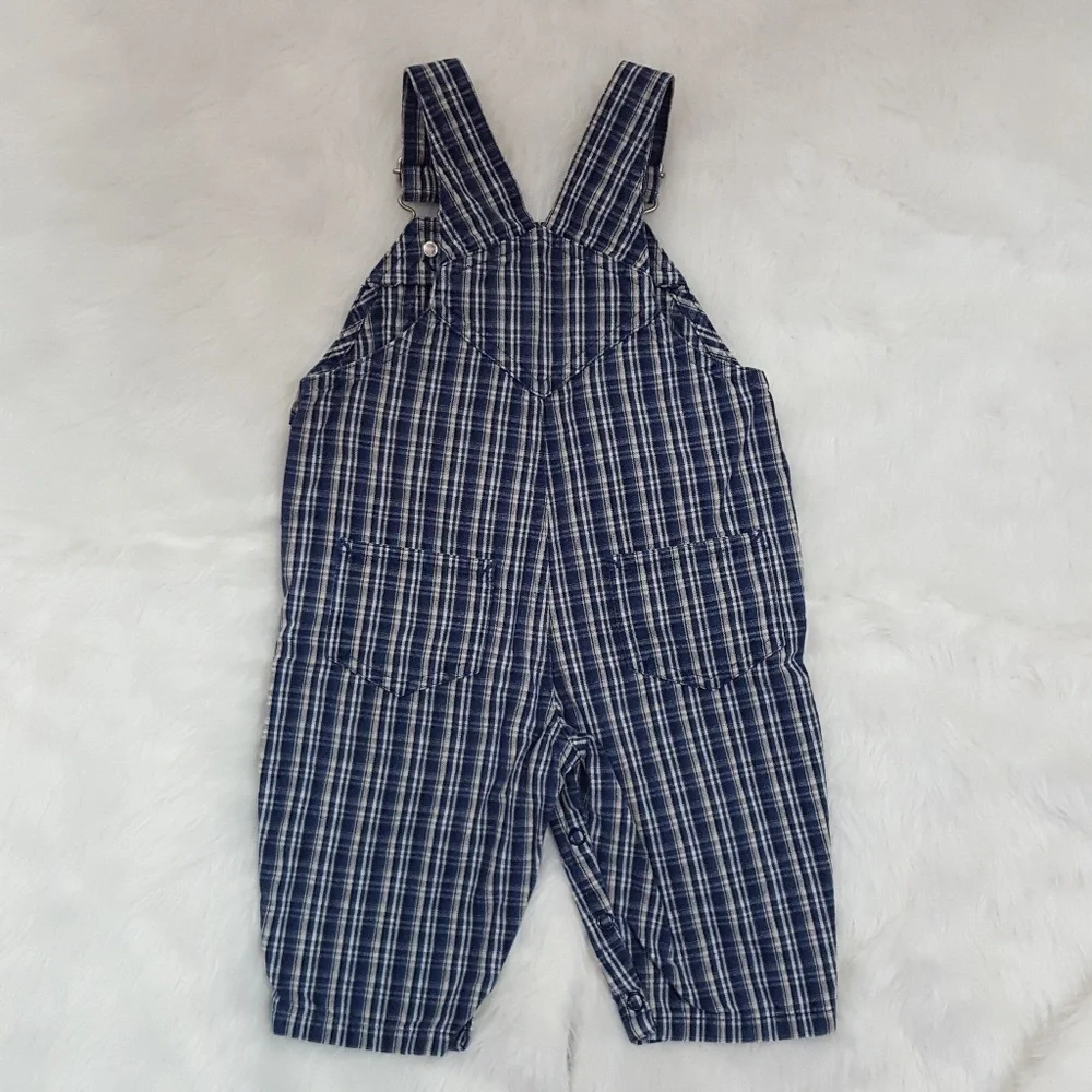 Gymboree -‎ Vintage Navy & White Overalls